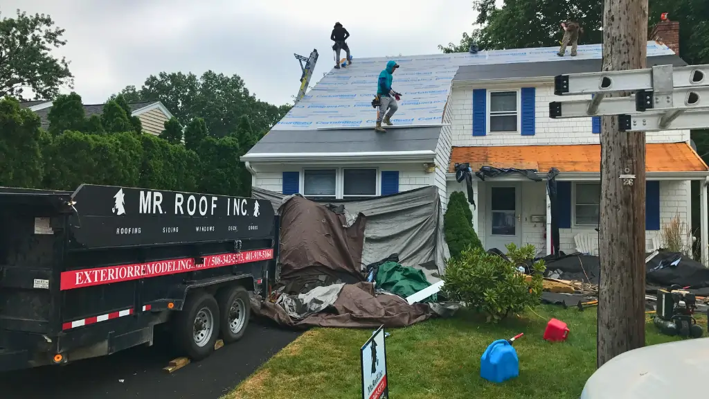 Completed roof replacement in Providence, RI with GAF Timberline HDZ shingles on a 1,500 sq. ft. home