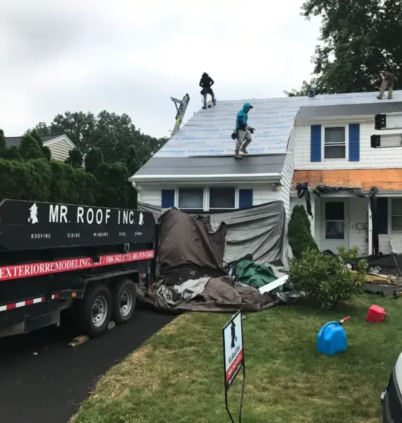 Completed roof replacement in Providence, RI with GAF Timberline HDZ shingles on a 1,500 sq. ft. home