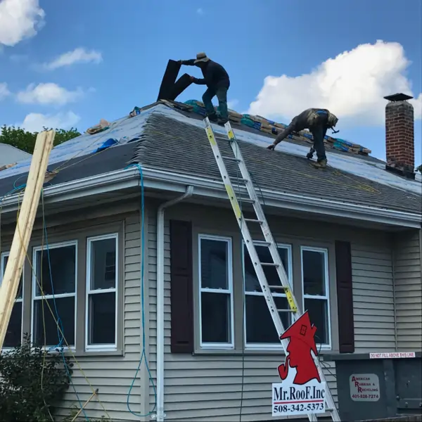 New Bedford roof replacement project photograph