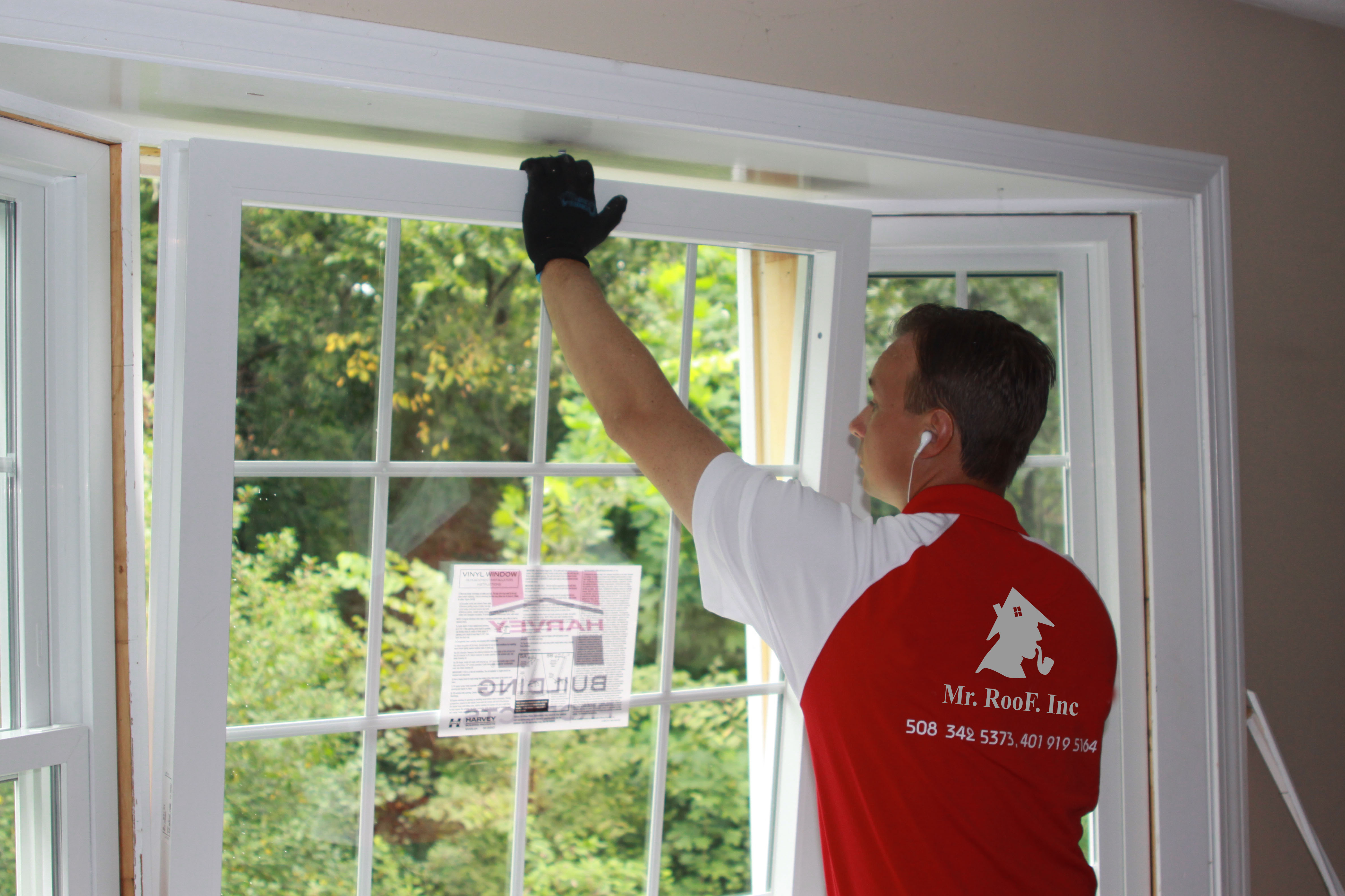 Replacement window installation by MR. ROOF. INC