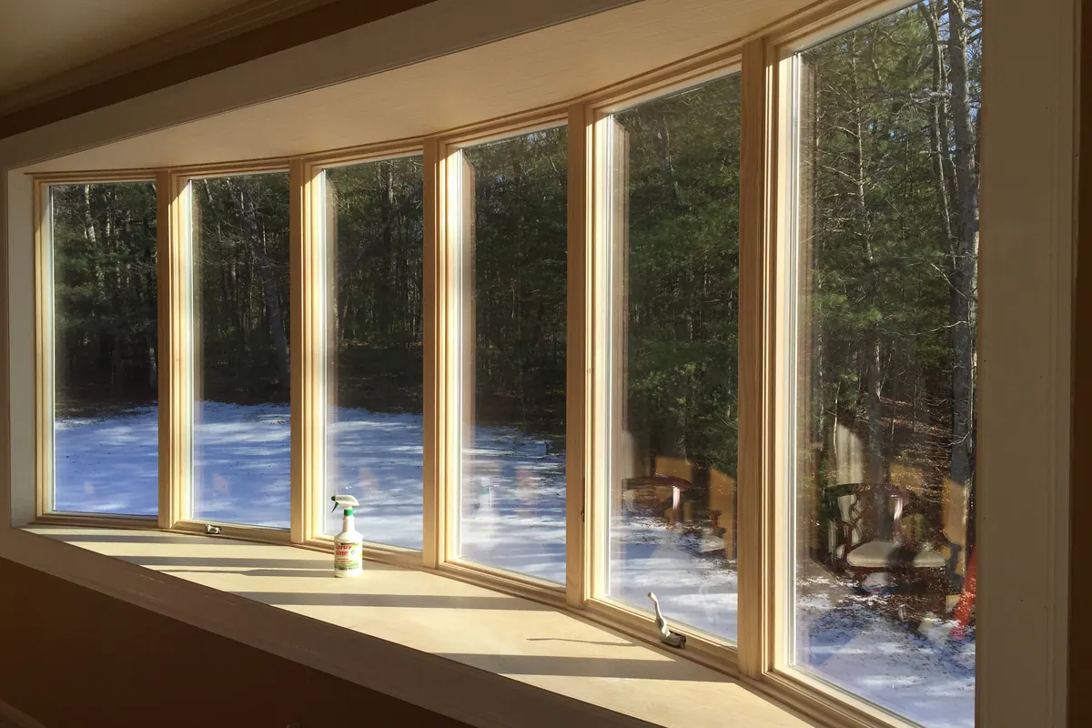 Interior detail during a replacement window installation
